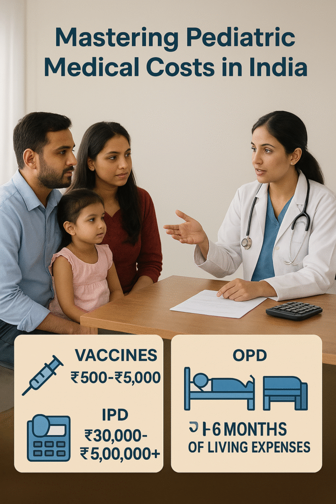 Pediatric Medical Costs in India | Child Healthcare Budget Guide pediatric medical costs in India, child healthcare cost in India,
cost of pediatric care in India
average hospital cost for kids India
vaccination cost for children in India
child hospitalization expenses India
pediatric treatment charges India
OPD vs IPD pediatric cost India
affordable child health insurance India
cost planning for child medical expenses India
healthcare budgeting for kids in India
pediatric consultation charges India
emergency medical cost for child India