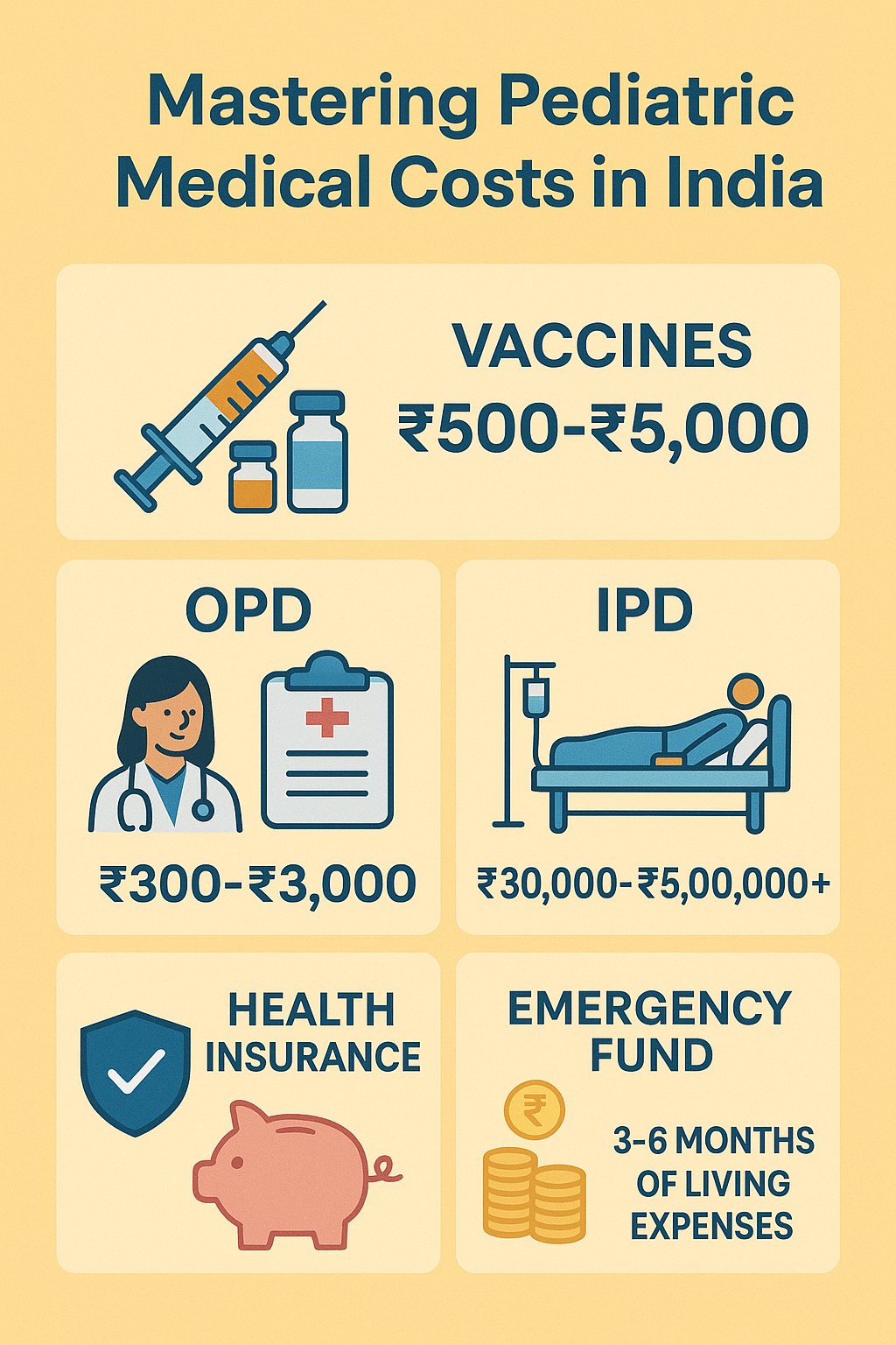 pediatric medical costs in India, child healthcare cost in India cost of pediatric care in India average hospital cost for kids India vaccination cost for children in India child hospitalization expenses India pediatric treatment charges India OPD vs IPD pediatric cost India affordable child health insurance India cost planning for child medical expenses India healthcare budgeting for kids in India pediatric consultation charges India emergency medical cost for child India,Why Pediatric Healthcare Costs Are Rising in India How to Estimate Child Medical Expenses Best Tips to Save on Pediatric Costs in India Case Study: How Our Calculator Helped Parents Save ₹7,000