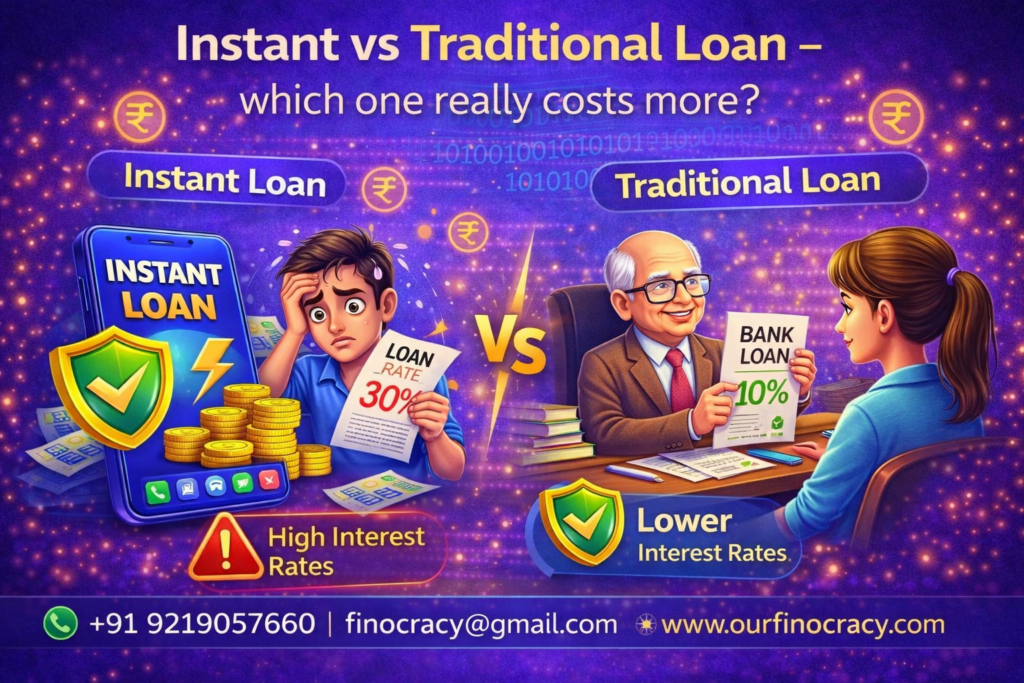 Instant vs Traditional Loan, Quick loan vs bank loan, Instant loan cost comparison, Traditional loan benefits, Speed vs cost in loans