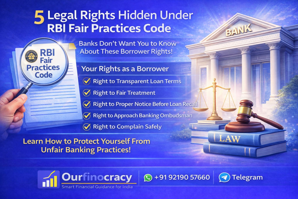 RBI Fair Practices Code, Banking rights for borrowers, Legal rights against banks, RBI borrower protection, Bank complaint rights